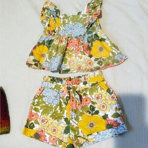 Janie and Jack Floral Print Set